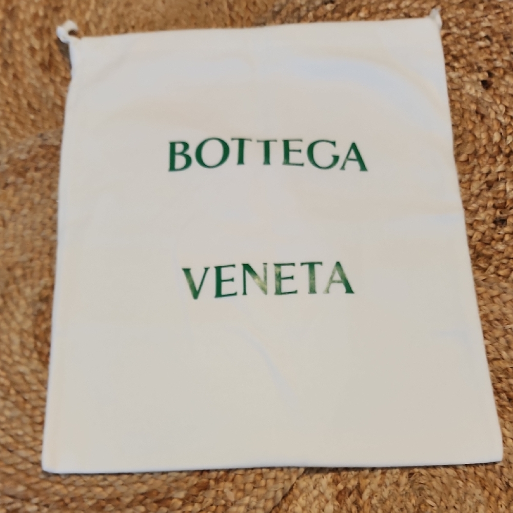 Bottega Veneta Cream Bag with Green Logo